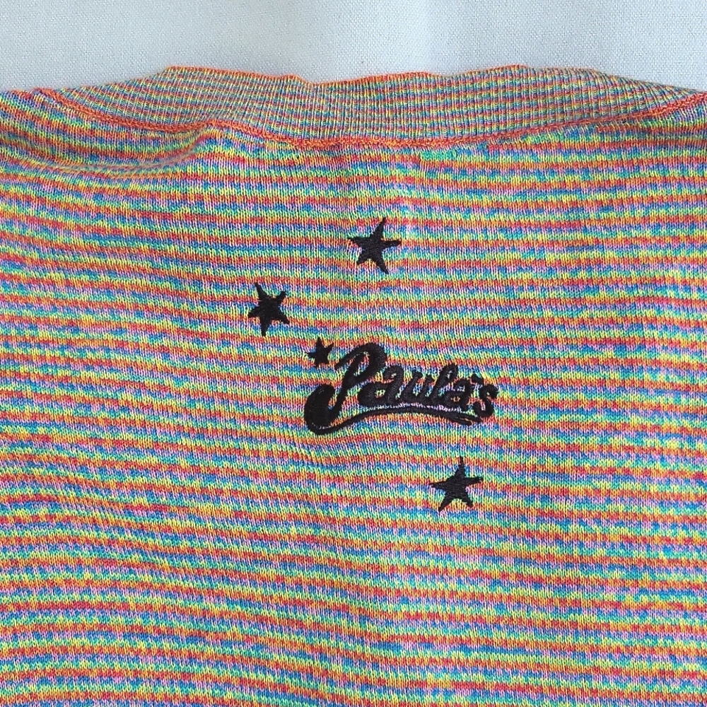 NEW$950 LOEWE PAULA IBIZA Striped Crochet Tassel Pullover Hippie Sweater S/M - Picture 9 of 12